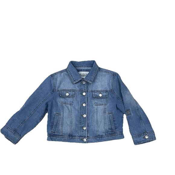 Ashley Vintage Charm Denim Jacket Women Small Blue Jean Jacket Cropped Button Up - Picture 3 of 12